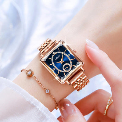 Swiss Luxury Square Diamond Watch - My Store