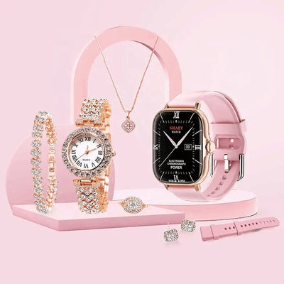 A58 Plus Smart Watch 5 in 1 with Jewellery Set - My Store